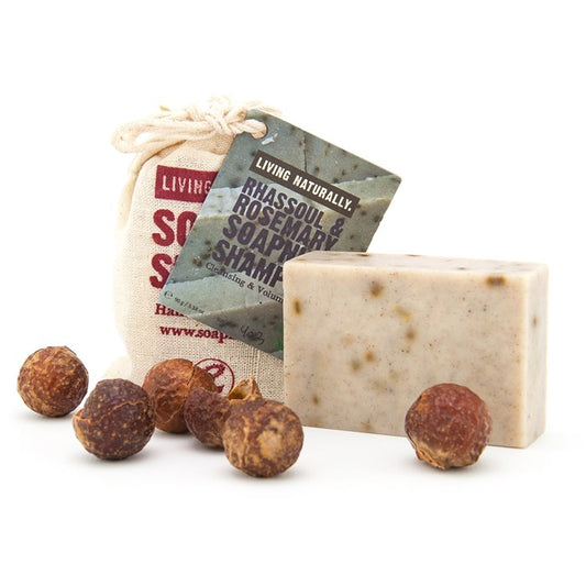 Rhassoul & Rosemary Soapnut Shampoo Bar, 90 g