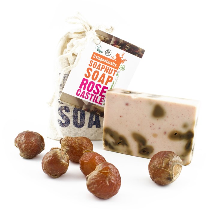 Rose Castile Soapnut Soap Bar, 90 g