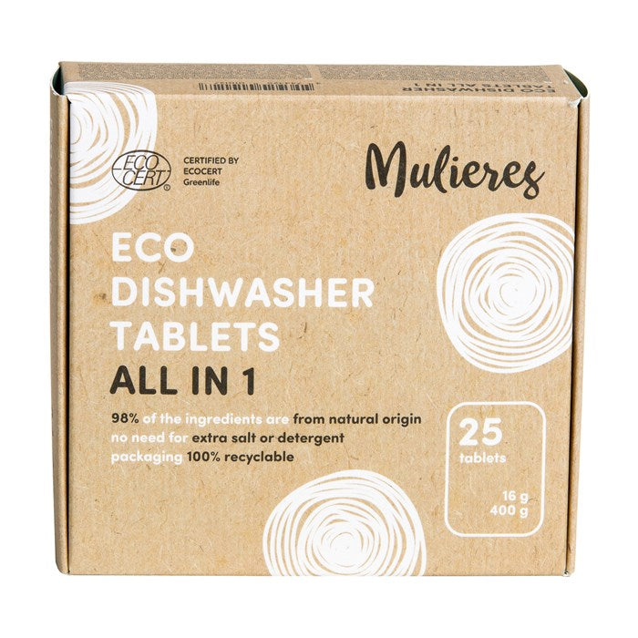 Eco-friendly Dishwasher Detergent All-in-One, 25 tablets