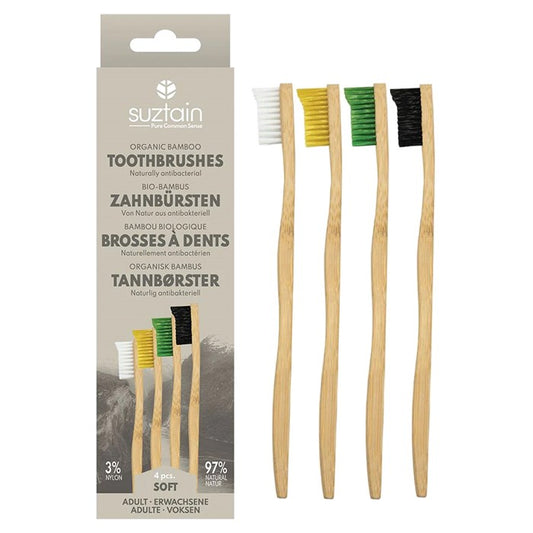 Bamboo toothbrush - Soft, 4-pack