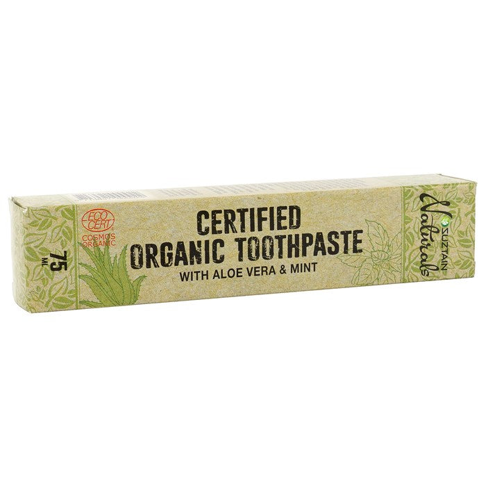 Organic Fluoride toothpaste with Aloe Vera & Mint, 75 ml