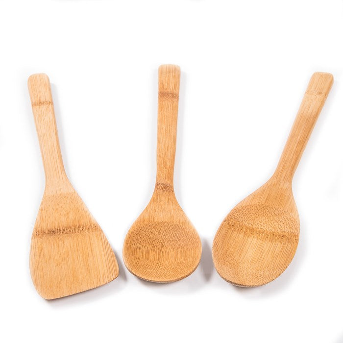 Organic Kitchen Utensils Bamboo, 3 parts