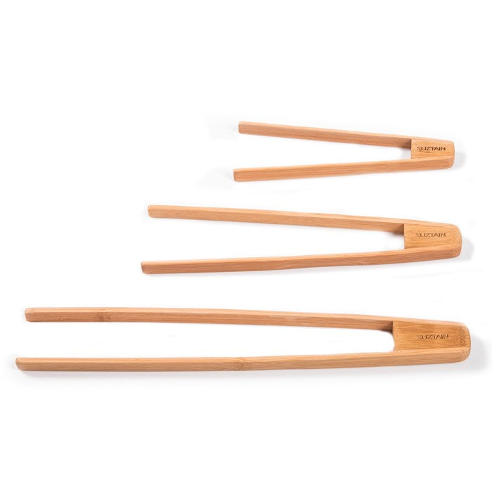 Organic Frying Tongs Bamboo, 3 pcs