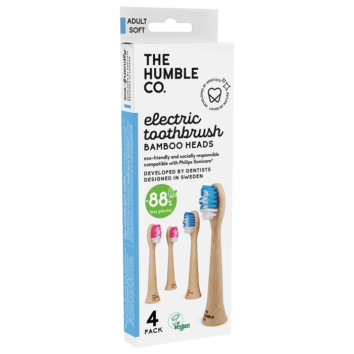 Bamboo brush head for Philips Sonicare, 4-pack