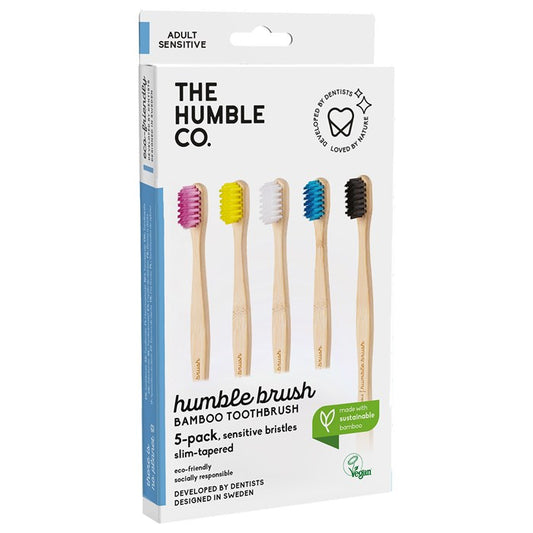 Bamboo Toothbrush Sensitive, 5 pack