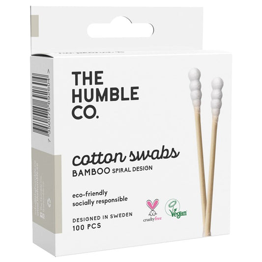 Cotton swabs with bamboo stick - Spiral shape, 100 pcs